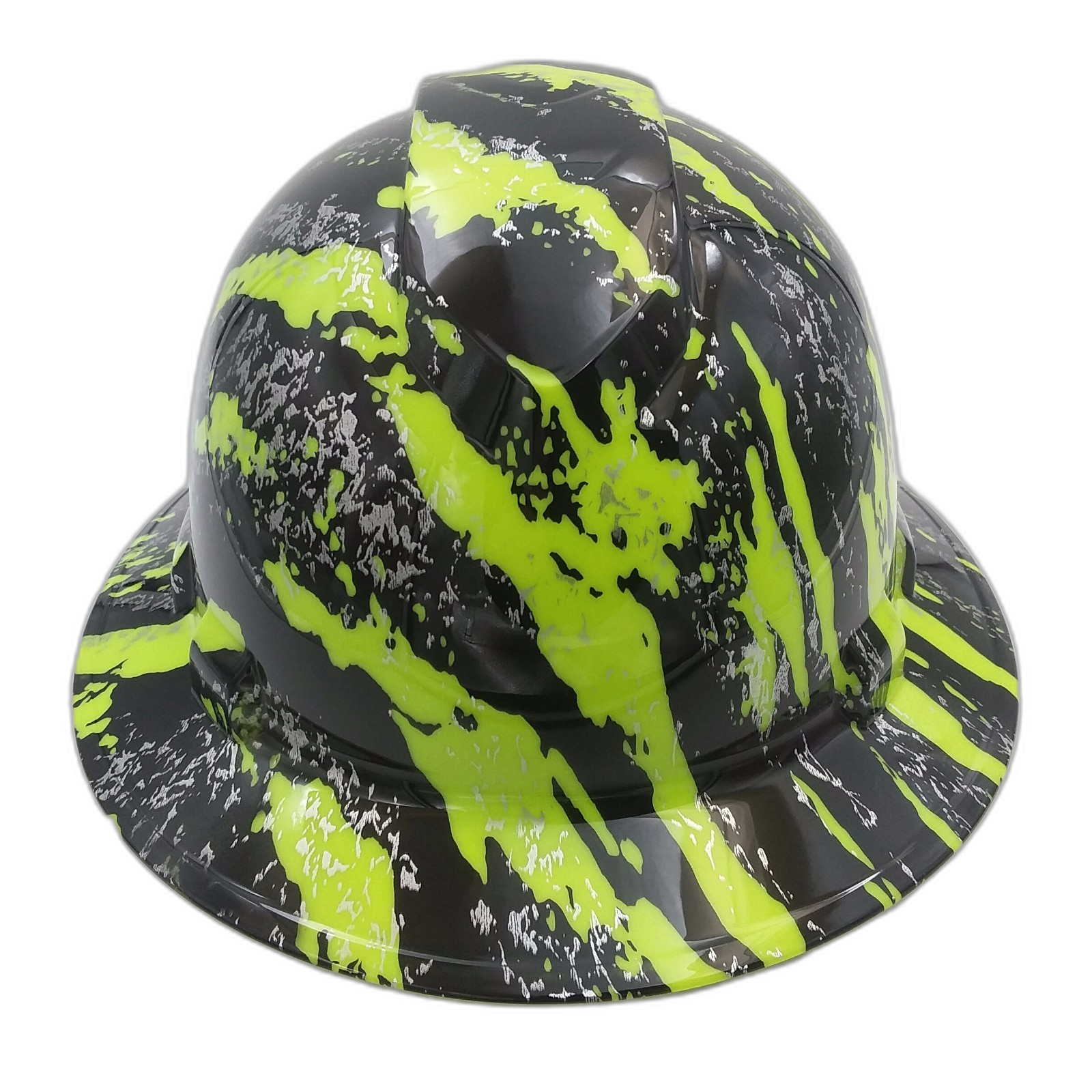 Urban Camo Custom Hydro Dipped Full Brim Hard Hat - Front View