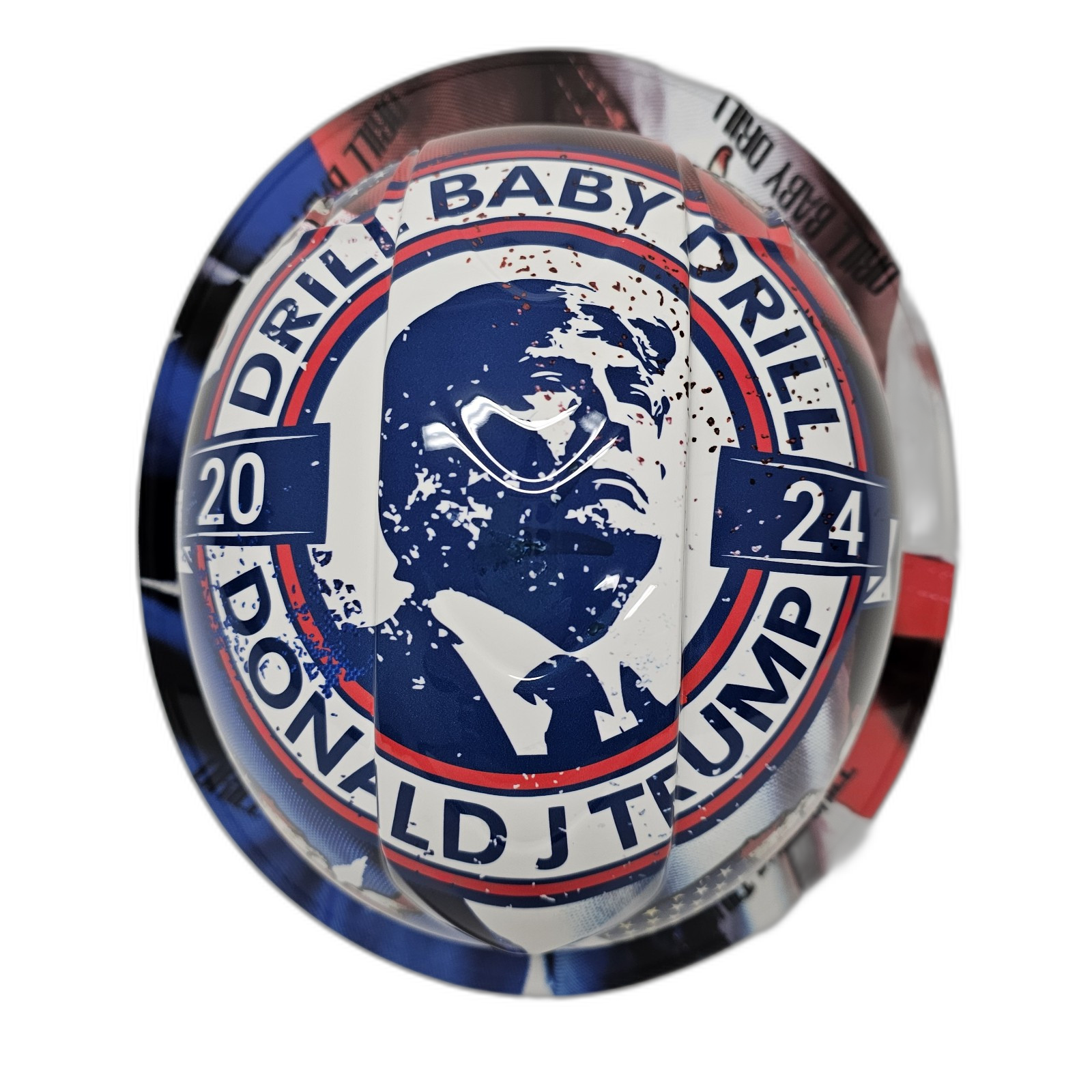 Drill Baby Drill 2024 Custom Hydro Dipped Full Brim Hard Hat - Front View