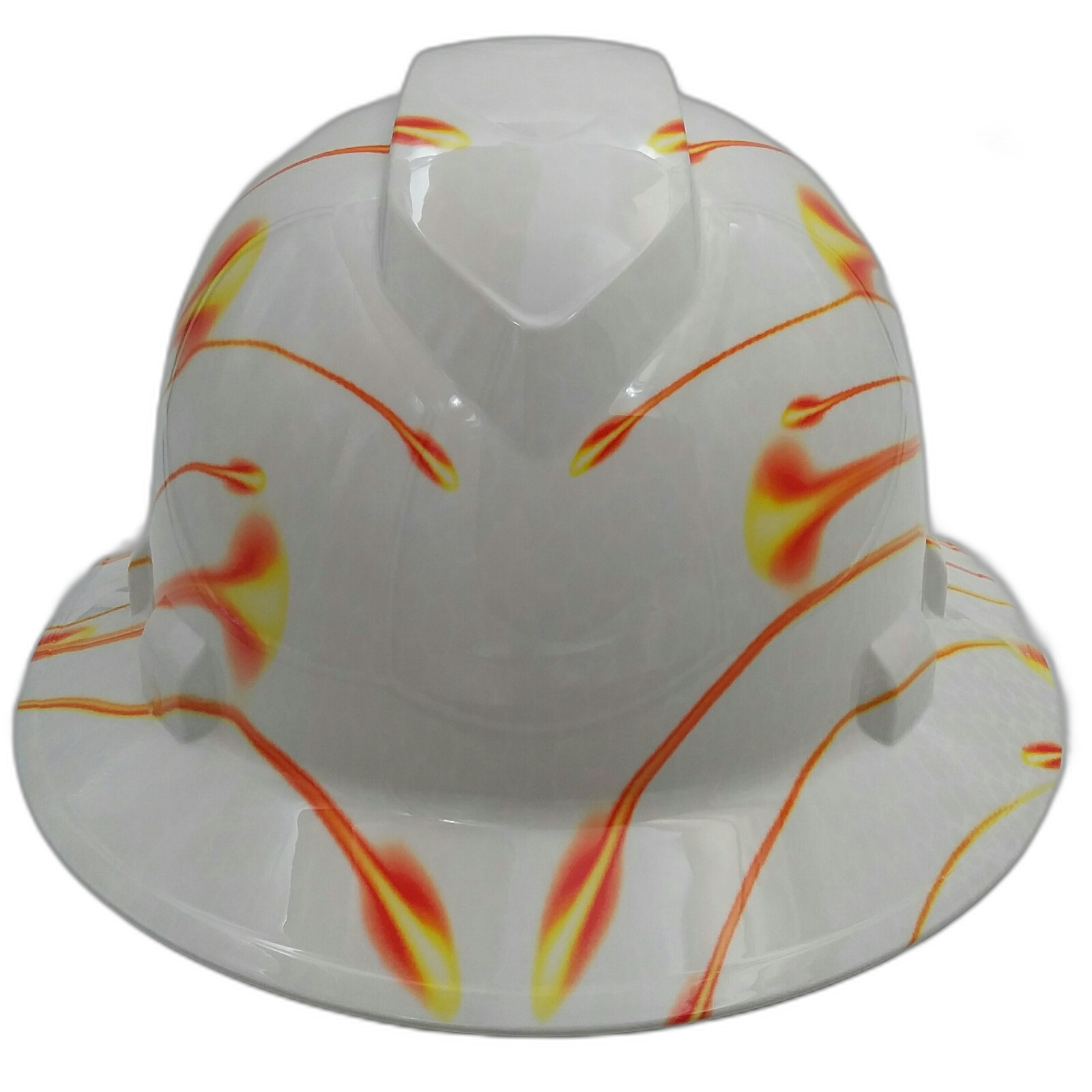 Horizons Landscape Art Custom Hydro Dipped Full Brim Hard Hat - Front View