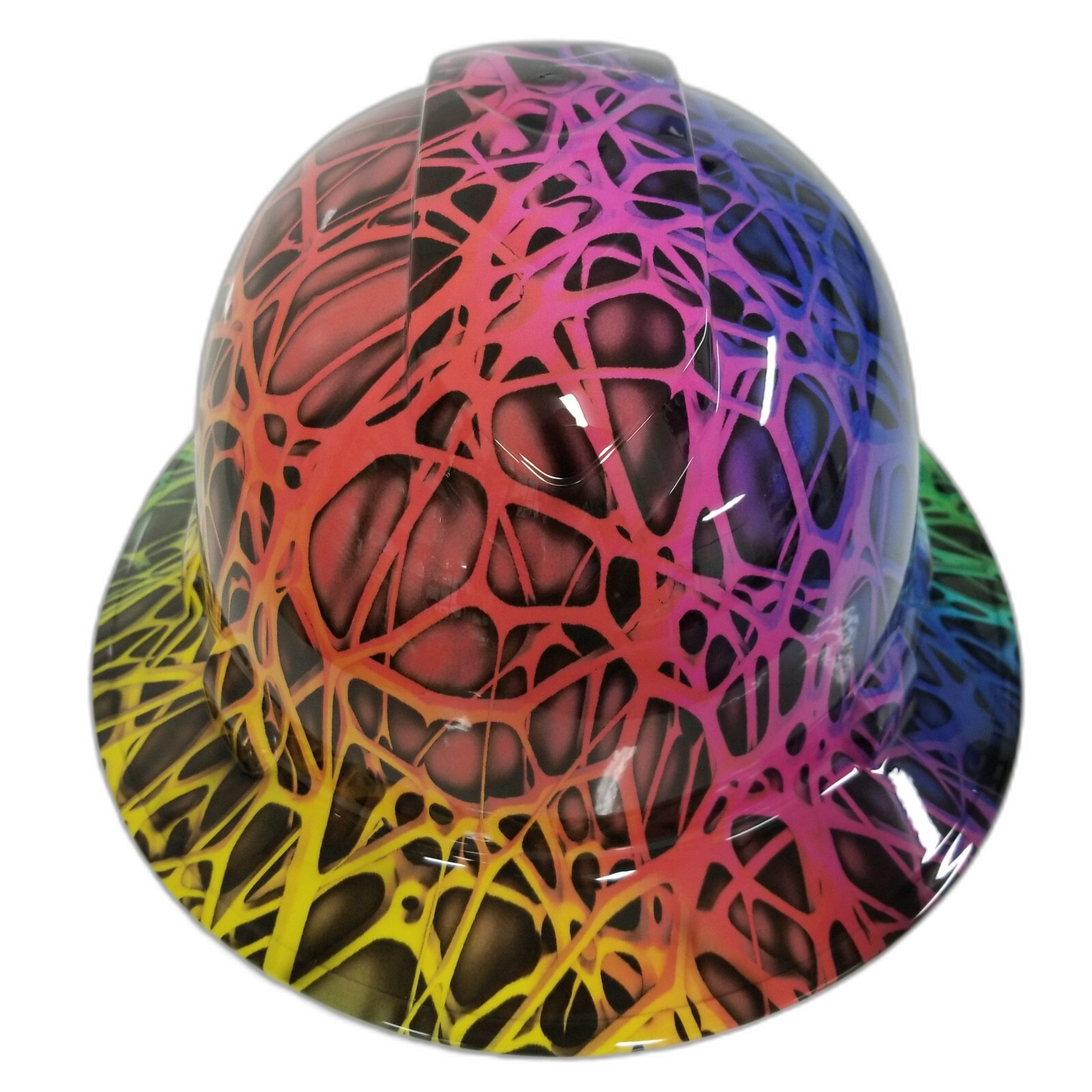 Alien Webs Custom Hydro Dipped Full Brim Hard Hat - Front View