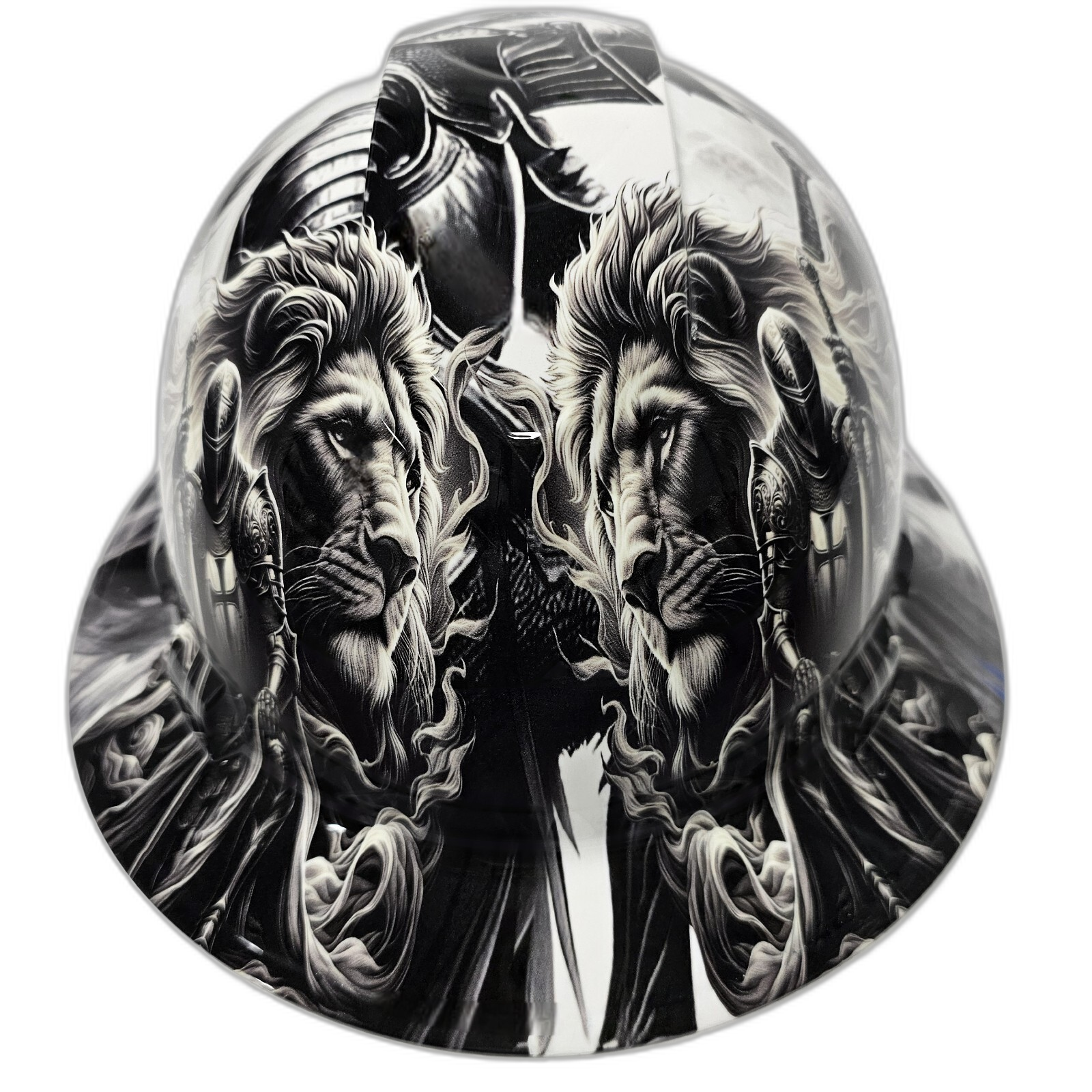 Warriors Of Christ Christianity Jesus Custom Hydro Dipped Full Brim Hard Hat - Left Side View
