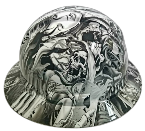 Full brim hard hat hydro-dipped Lust After Death , Grim Reaper - Image 3