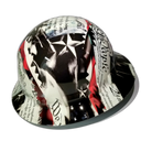 Liberty Eagle In Your Face Custom Hydro Dipped Full Brim Hard Hat - Back View
