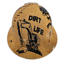 Full brim hard hat hydro-dipped in Dirt Life Dirt Paying The Bills - Image 1