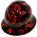 Full brim hard hat hydro-dipped, Candy Radioactive Red Bandito Girls - Image 5