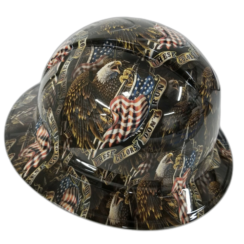 Full brim hard hat hydro-dipped American Eagle These Colors Don'T Run - Image 3