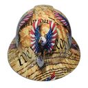 We the People Eagles Constitution Custom Hydro Dipped Full Brim Hard Hat - Front View