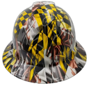 Hard hat full brim hydro-dipped , Maryland State Flag - Image 1