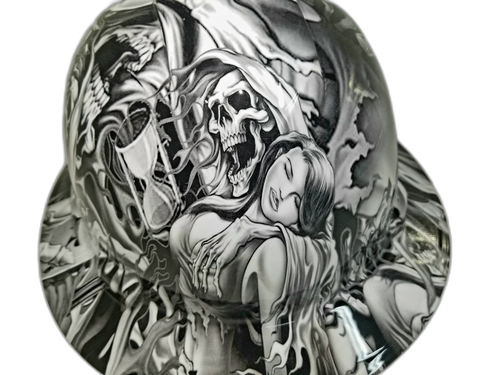 Full brim hard hat hydro-dipped Lust After Death , Grim Reaper - Image 2