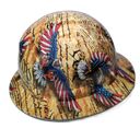 The Constitution America Eagles USA Custom Hydro Dipped Full Brim Hard Hat - Back View