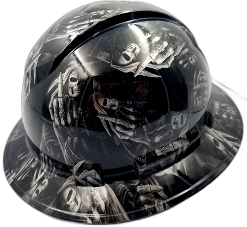 Hard hat hydro-dipped , full brim ,Ftw Grim Reaper up Yours - Image 3