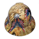 We the People Eagles Constitution Custom Hydro Dipped Full Brim Hard Hat - Back View