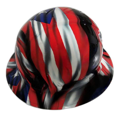 Full brim hard hat hydro-dipped in Puerto Rico Flag in Your Face Edition - Image 4