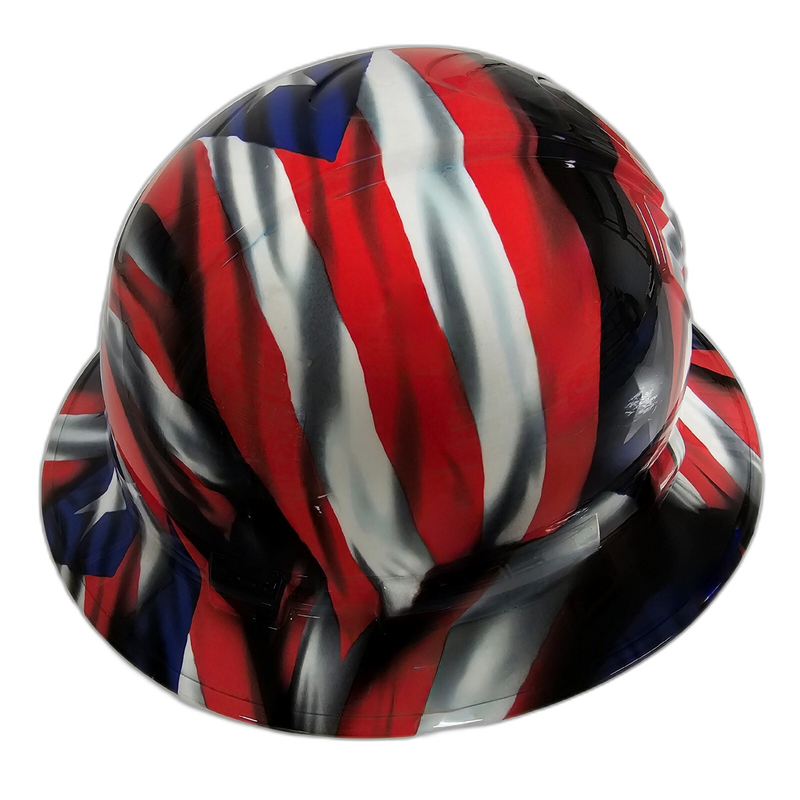 Puerto Rico Flag Pride hard hat back view