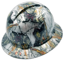 Classic Western Gunslinger Art Custom Hydro Dipped Full Brim Hard Hat - Right Side View
