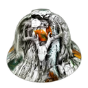 Full brim hard hat hydro-dipped Snow Buck Camo Deer Hunter - Image 1