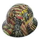 Oil Rig Outlaw Roughneck Custom Hydro Dipped Full Brim Hard Hat - Top View