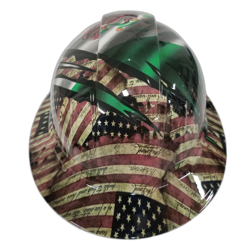 Full brim hard hat hydro-dipped Mexican Roots/American Pride - Image 6