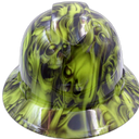 Hear no See no Skulls Custom Hydro Dipped Full Brim Hard Hat - Front View