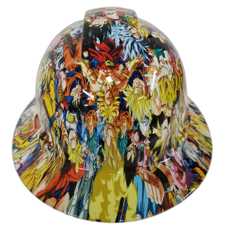 Customized pyramex full brim Dragon Ball Adult hydro dipped hard hat - Image 4