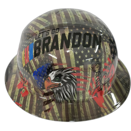 Full brim hard hat hydro-dipped we The People Lets go Brandon - Image 3