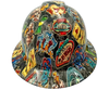 Wicked Gambler Custom Hydro Dipped Full Brim Hard Hat - Front View