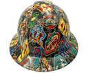 Wicked Gambler Custom Hydro Dipped Full Brim Hard Hat - Front View