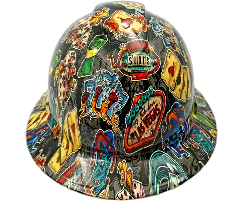 Full brim hard hat hydro-dipped , Wicked Gambler - Image 1
