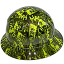 Full brim hard hat hydro-dipped , Lime Color Joker Deck Stacked - Image 4