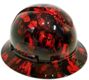 Full brim hard hat hydro-dipped, Candy Radioactive Red Bandito Girls - Image 2