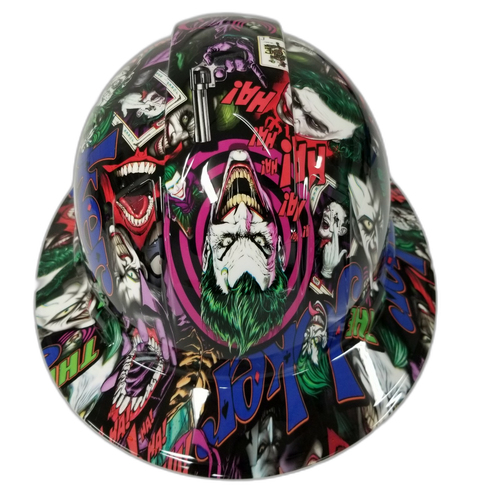 Full brim hard hat hydro-dipped The Joker Haha Full Color - Image 4