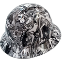 Vivid Graphic Art Custom Hydro Dipped Full Brim Hard Hat - Left Side View