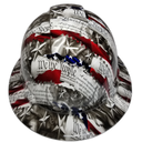 Eagle Bill of Rights Custom Hydro Dipped Full Brim Hard Hat - Front View