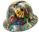 Wicked Gambler Custom Hydro Dipped Full Brim Hard Hat - Right Side View