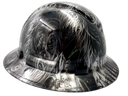 Heavy Metal Mascot Rock Custom Hydro Dipped Full Brim Hard Hat - Left Side View