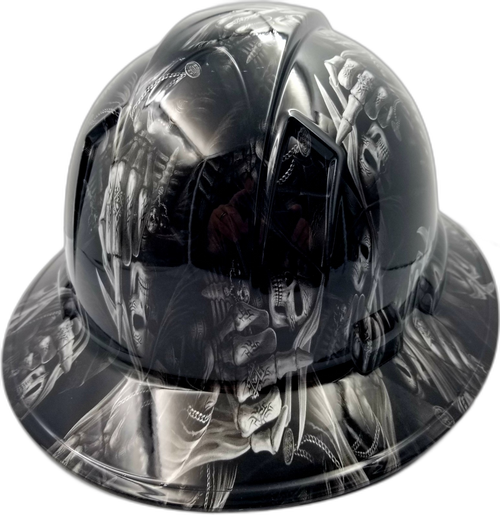 Hard hat hydro-dipped , full brim ,Ftw Grim Reaper up Yours - Image 4