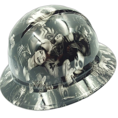 Full brim hard hat hydro-dipped , Tattoo Babes hi Def - Image 2