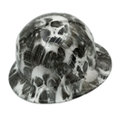 Melting Skulls Custom Hydro Dipped Full Brim Hard Hat - Left Side View