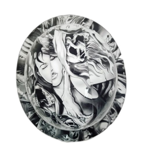 Full brim hard hat hydro-dipped Lust After Death , Grim Reaper - Image 6