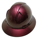 Hard hat full brim hydro-dipped , Brandy Wine Carbon Fiber - Image 3