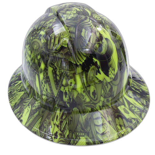 Full brim hard hat hydro-dipped , Dealers Choice Lime - Image 4