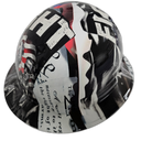 Patriot Red Custom Hydro Dipped Full Brim Hard Hat - Back View