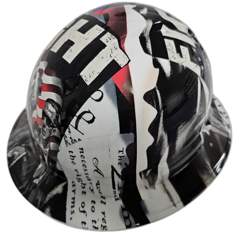 Full brim hard hat hydro-dipped in Trump Fight For Our Country Trump - Image 4