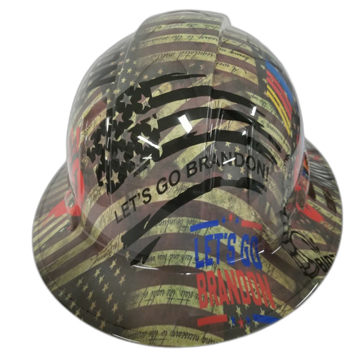 Full brim hard hat hydro-dipped we The People Lets go Brandon - Image 4