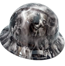 Hades Dark Art Custom Hydro Dipped Full Brim Hard Hat - Left Side View
