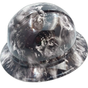 Hades Dark Art Custom Hydro Dipped Full Brim Hard Hat - Right Side View