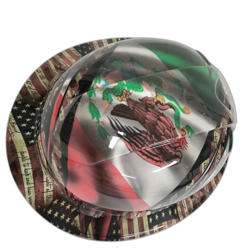 Full brim hard hat hydro-dipped Mexican Roots/American Pride - Image 5