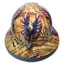The Constitution America Eagles USA Custom Hydro Dipped Full Brim Hard Hat - Top View