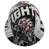 Patriot Red Custom Hydro Dipped Full Brim Hard Hat - Front View