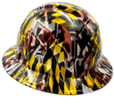 Hard hat full brim hydro-dipped , Maryland State Flag - Image 2